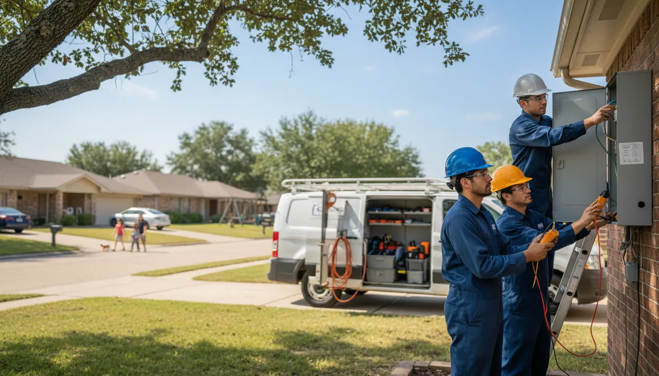 Certified electrician providing emergency electrical services in Washington, TX